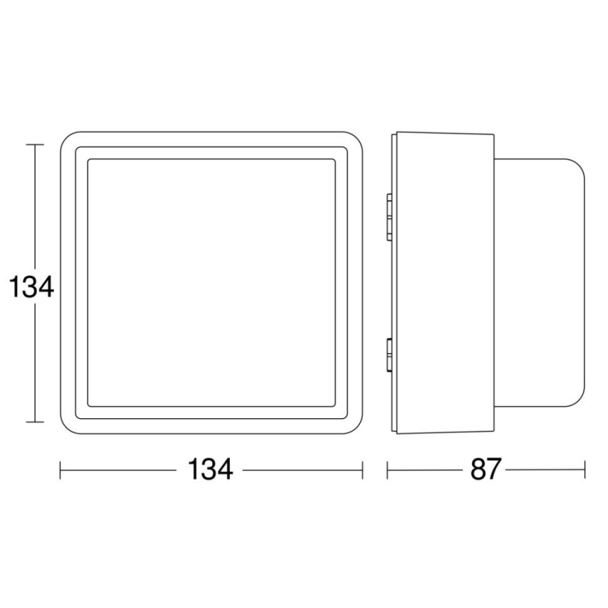 Steinel - Настінний LED світильник з регулюванням яскравості L 845 C LED/9W/230V 3000K IP44 антрацит