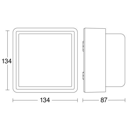 Steinel - Светодиодный настенный светильник с регулированием яркости L 845 C LED/9W/230V 3000K IP44 антрацит