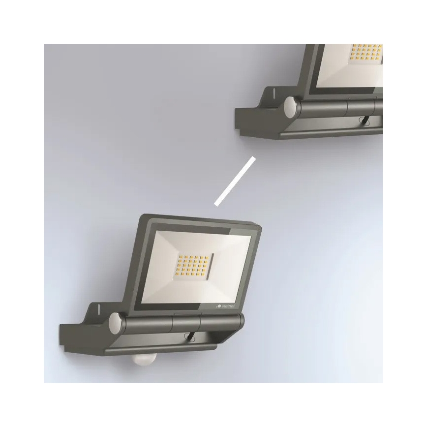 Steinel - Светодиодный прожектор с датчиком XLED PRO ONE S 18,4W/230V IP44 3000K антрацит + дистанционное управление