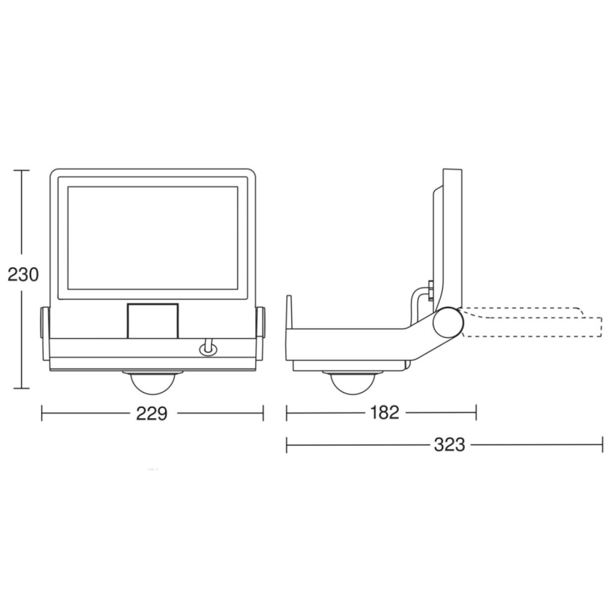 Steinel - Светодиодный прожектор с датчиком XLED PRO ONE S 18,4W/230V IP44 3000K антрацит + дистанционное управление