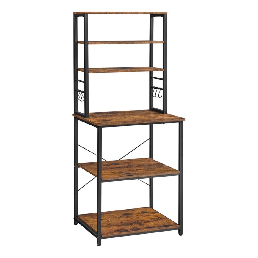 Стелаж MARGE коричневий/чорний