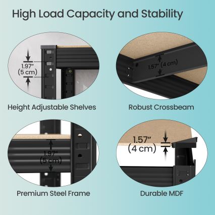 Стелаж ORDIFY чорний