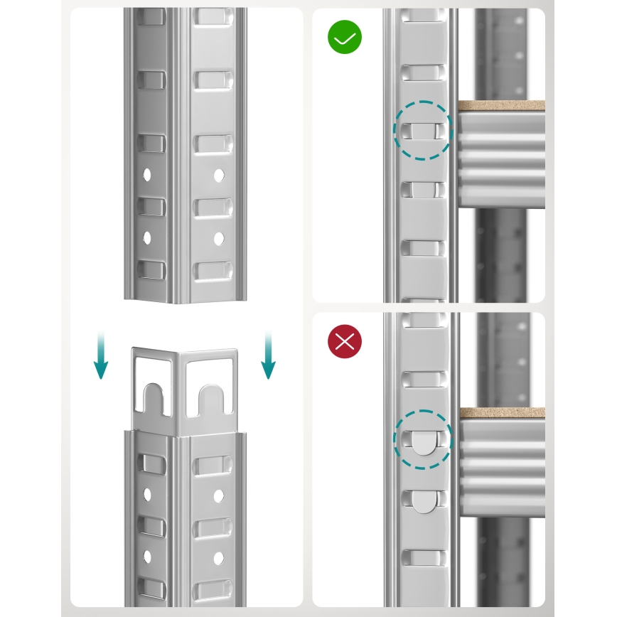 Стелаж ORDIFY сріблястий