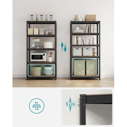 Стелаж ORDIFY коричневий/чорний