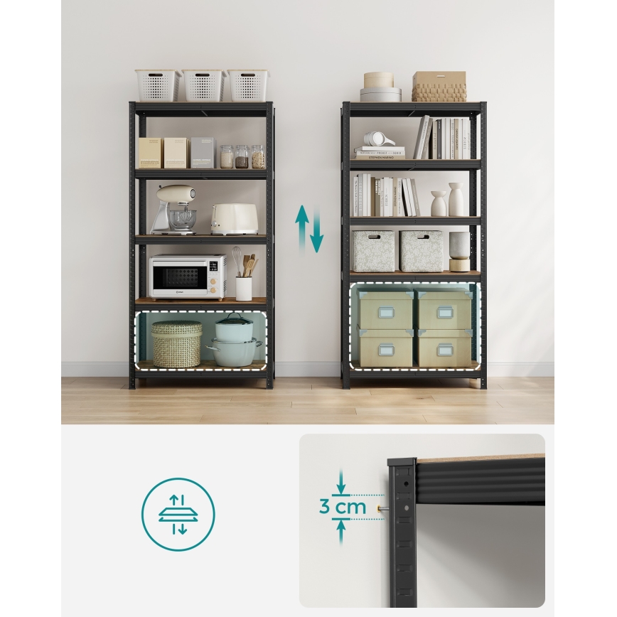 Стелаж ORDIFY коричневий/чорний