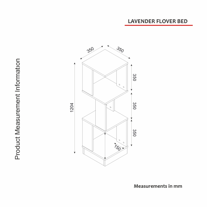 Стеллаж для цветов LEVANDER 120,4x35 см белый