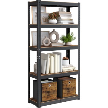 Стеллаж ORDIFY коричневый/чёрный