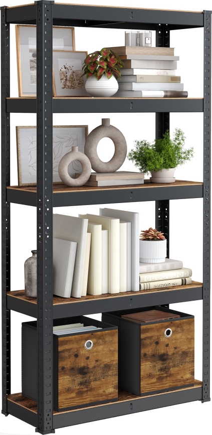 Стеллаж ORDIFY коричневый/чёрный