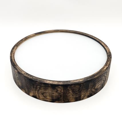 Потолочний світильник OAK SMOKY 2xE27/15W/230V Ø 37,5 см дуб/темно-коричневий