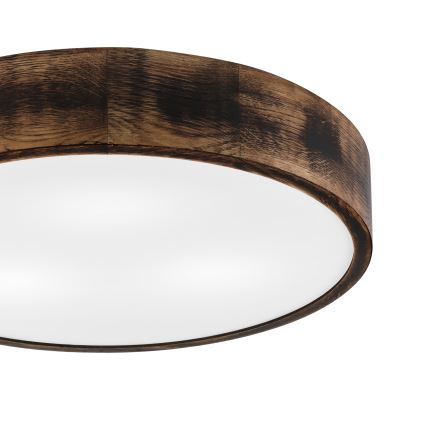 Потолочний світильник OAK SMOKY 3xE27/15W/230V ? 47,5 см дуб/темно-коричневий