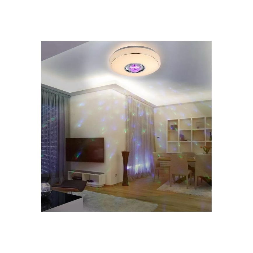Стельовий LED RGB світильник з регулюванням яскравості MAGIC DISCO LED/18W/230V + дистанційне керування