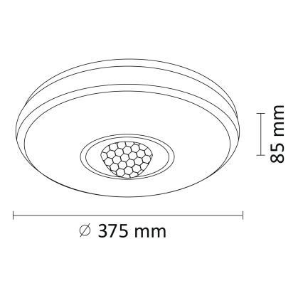 Стельовий LED RGB світильник з регулюванням яскравості MAGIC DISCO LED/18W/230V + дистанційне керування