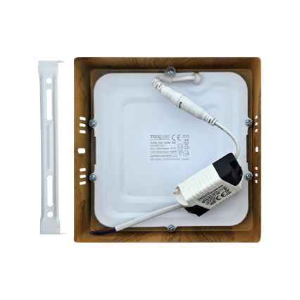 Стельовий LED світильник BLOCK LED/12W/230V 4200K 16,3x16,3 см коричневий