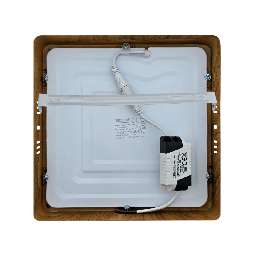 Стельовий LED світильник BLOCK LED/18W/230V 4200K 22x22 см коричневий