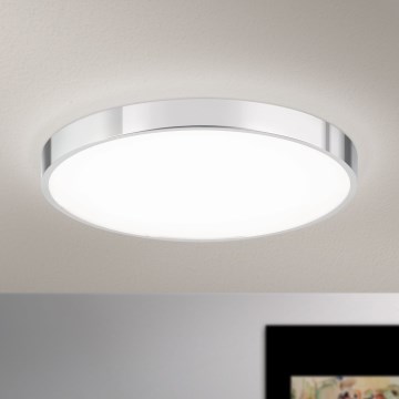 Стельовий LED світильник BULLY LED/28W/230V діаметр 28 см глянцевий хром