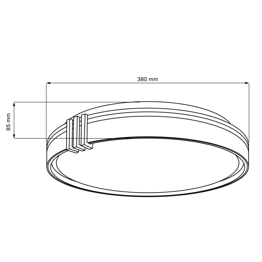 Стельовий LED світильник для ванної з регулюванням яскравості ARLETTA LED/48W/230V діаметр 38 см 3000-6000K IP44 + пульт дистанційного керування