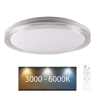 Стельовий LED світильник для ванної з регулюванням яскравості CASSANDRA LED/72W/230V діаметр 49 см 3000-6000K IP44 + пульт дистанційного керування
