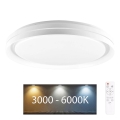 Стельовий LED світильник для ванної з регулюванням яскравості ELIZA LED/72W/230V діаметр 48,5 см 3000-6000K IP44 + пульт дистанційного керування