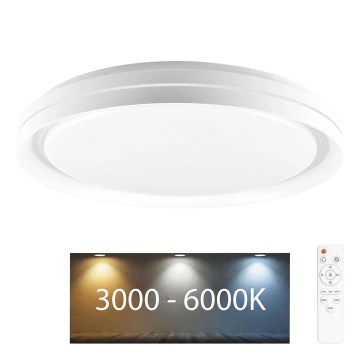 Стельовий LED світильник для ванної з регулюванням яскравості ELIZA LED/72W/230V діаметр 48,5 см 3000-6000K IP44 + пульт дистанційного керування