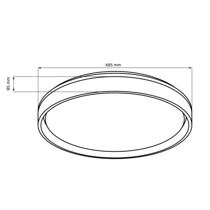 Стельовий LED світильник для ванної з регулюванням яскравості ELIZA LED/72W/230V діаметр 48,5 см 3000-6000K IP44 + пульт дистанційного керування