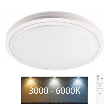 Стельовий LED світильник для ванної з регулюванням яскравості MARIAN LED/72W/230V діаметр 48 см 3000-6000K IP44 + пульт дистанційного керування