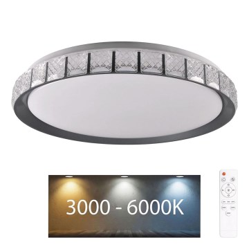Стельовий LED світильник для ванної з регулюванням яскравості NINA LED/72W/230V діаметр 49 см 3000-6000K IP44 + пульт дистанційного керування
