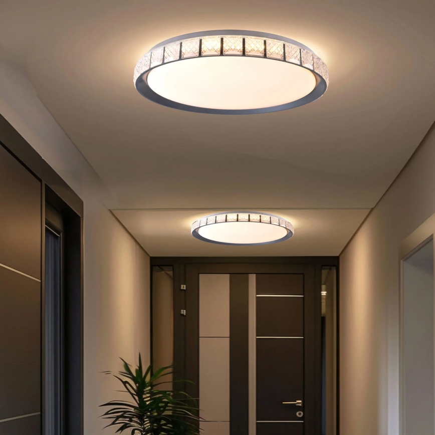 Стельовий LED світильник для ванної з регулюванням яскравості NINA LED/72W/230V діаметр 49 см 3000-6000K IP44 + пульт дистанційного керування