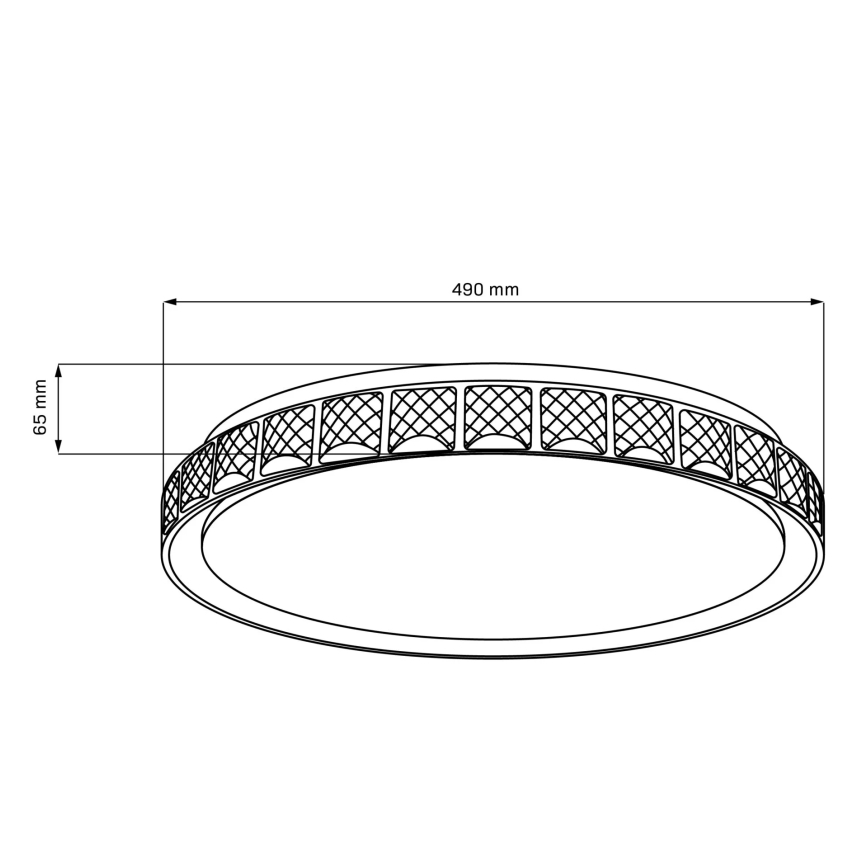 Стельовий LED світильник для ванної з регулюванням яскравості NINA LED/72W/230V діаметр 49 см 3000-6000K IP44 + пульт дистанційного керування