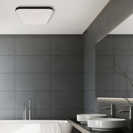 Стельовий LED світильник для ванної кімнати з датчиком NEMO LED/16W/230V IP44 чорний