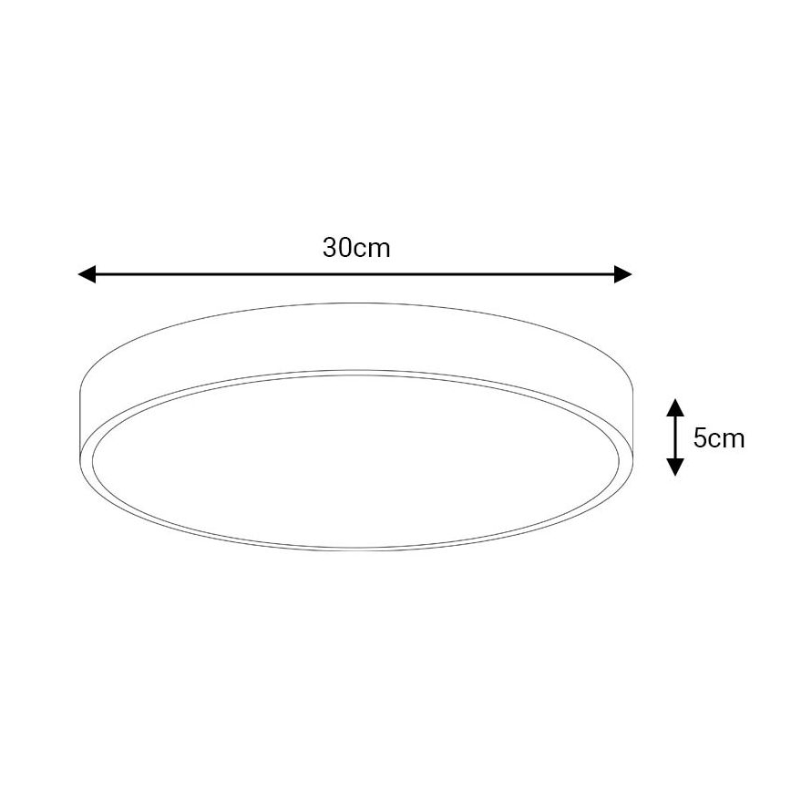 Стельовий LED світильник FELIZ LED/30W/230V 4000K діаметр 30 см чорний