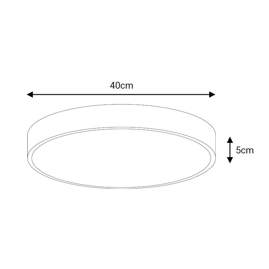 Стельовий LED світильник FELIZ LED/40W/230V 4000K діаметр 40 см чорний