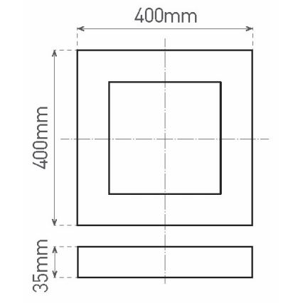 Стельовий LED світильник FENIX LED/32W/230V 3800K 40 см сніжно-білий