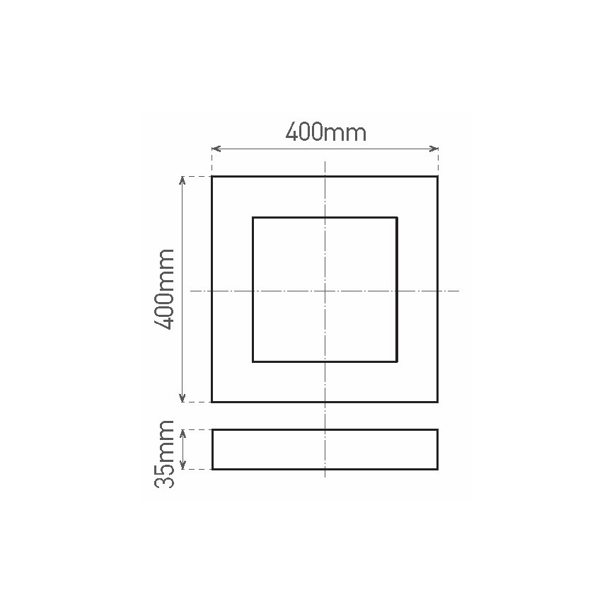 Стельовий LED світильник FENIX LED/32W/230V 3800K 40 см сніжно-білий