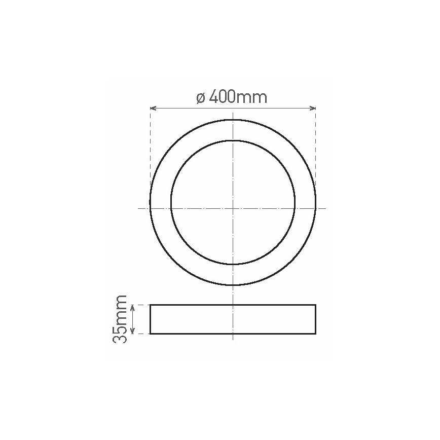 Стельовий LED світильник FENIX LED/32W/230V 3800K діаметр 40 см сніжно-білий