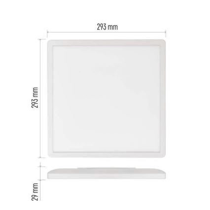 Стельовий LED світильник FLORI LED/18W/230V 4000K білий 29x29 см