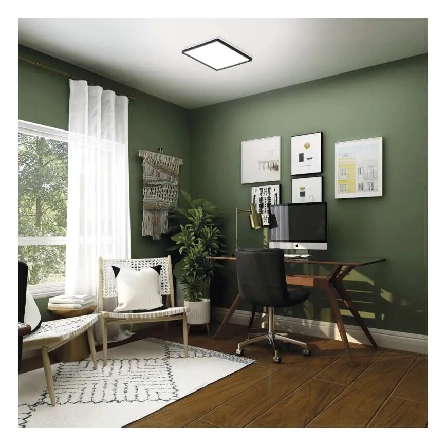 Стельовий LED світильник FLORI LED/18W/230V 4000K чорний 29x29 см