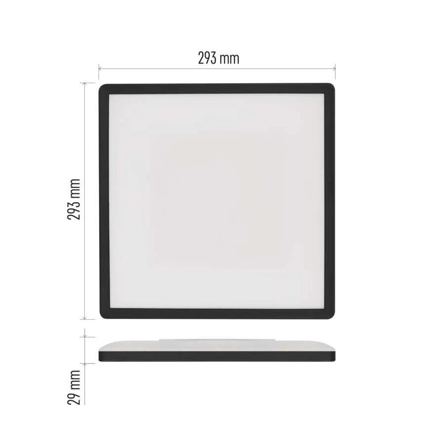 Стельовий LED світильник FLORI LED/18W/230V 4000K чорний 29x29 см