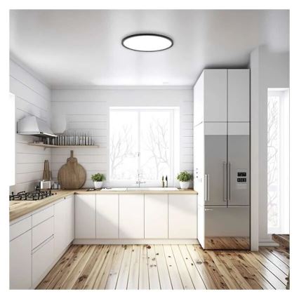 Стельовий LED світильник FLORI LED/18W/230V 4000K чорний діаметр 29 см