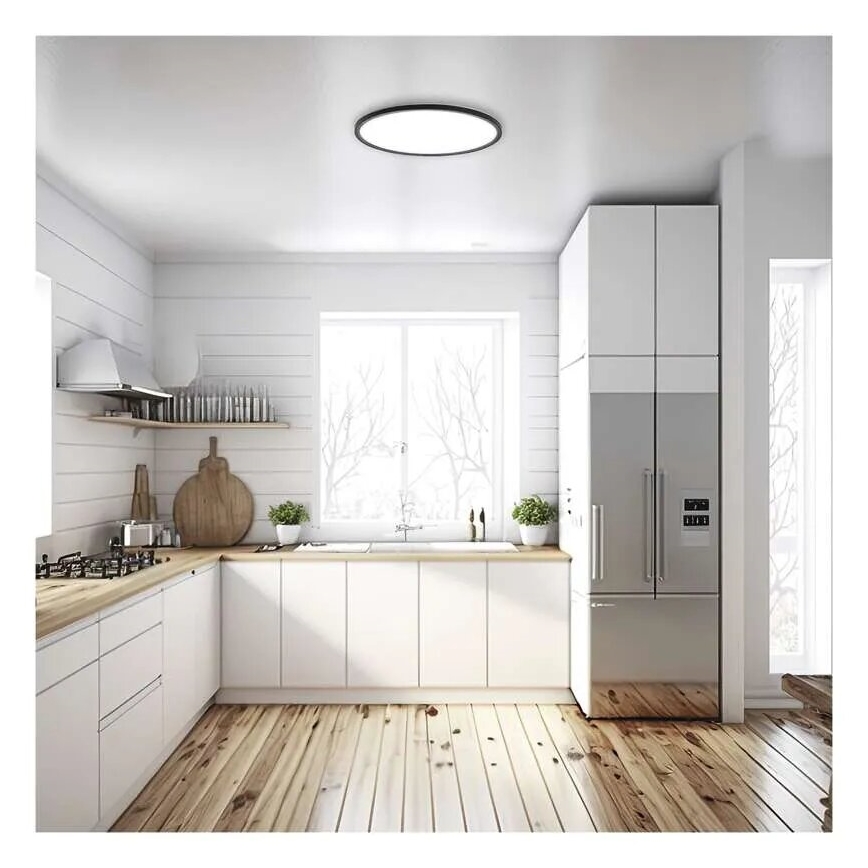Стельовий LED світильник FLORI LED/18W/230V 4000K чорний діаметр 29 см