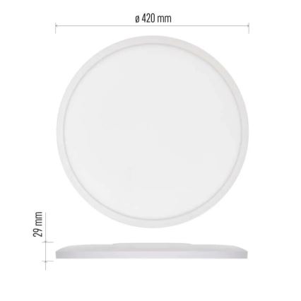 Стельовий LED світильник FLORI LED/22W/230V 4000K білий діаметр 42 см