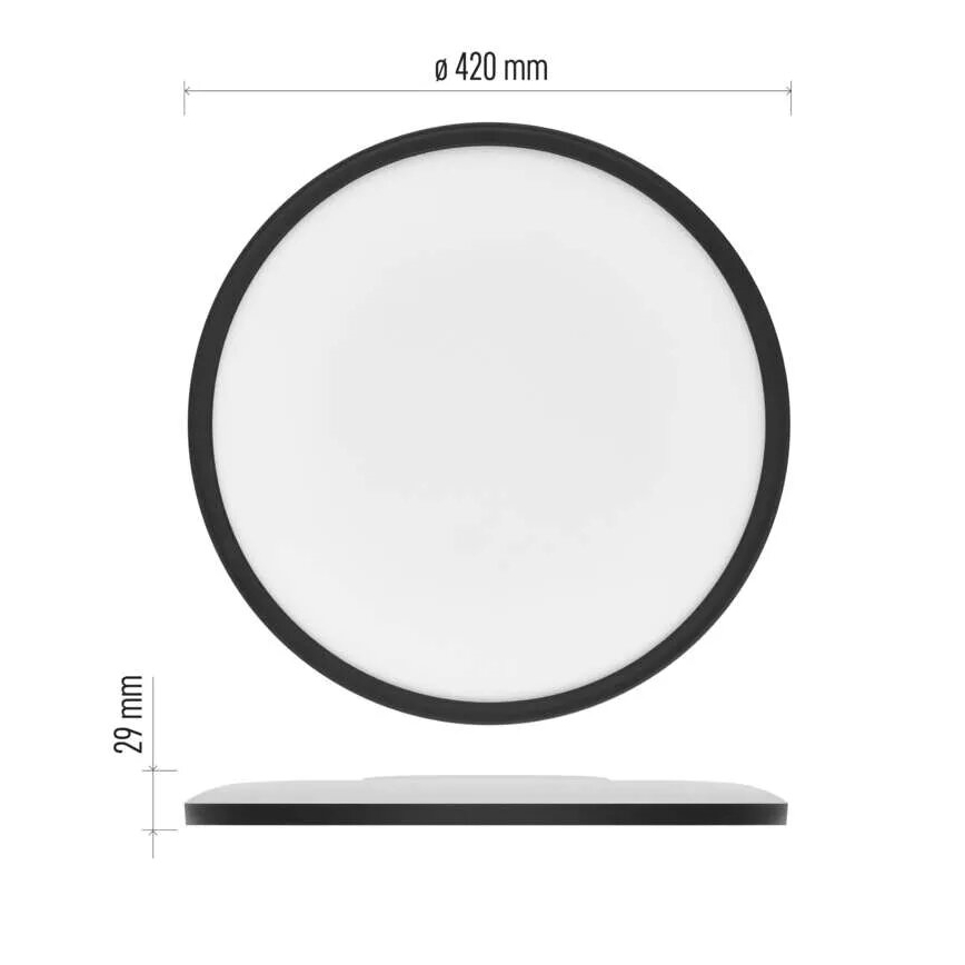 Стельовий LED світильник FLORI LED/22W/230V 4000K чорний діаметр 42 см
