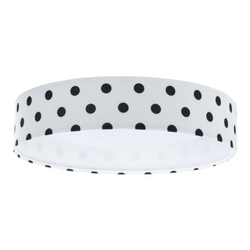 Стельовий LED світильник GALAXY KIDS LED/24W/230V горошок білий/чорний