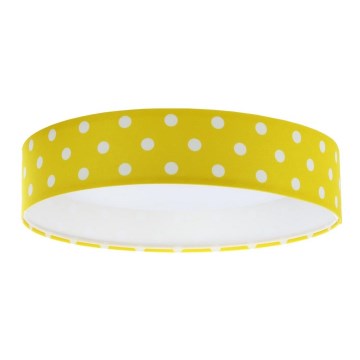 Стельовий LED світильник GALAXY KIDS LED/24W/230V горошок жовтий/білий