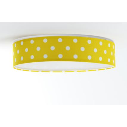 Стельовий LED світильник GALAXY KIDS LED/24W/230V горошок жовтий/білий
