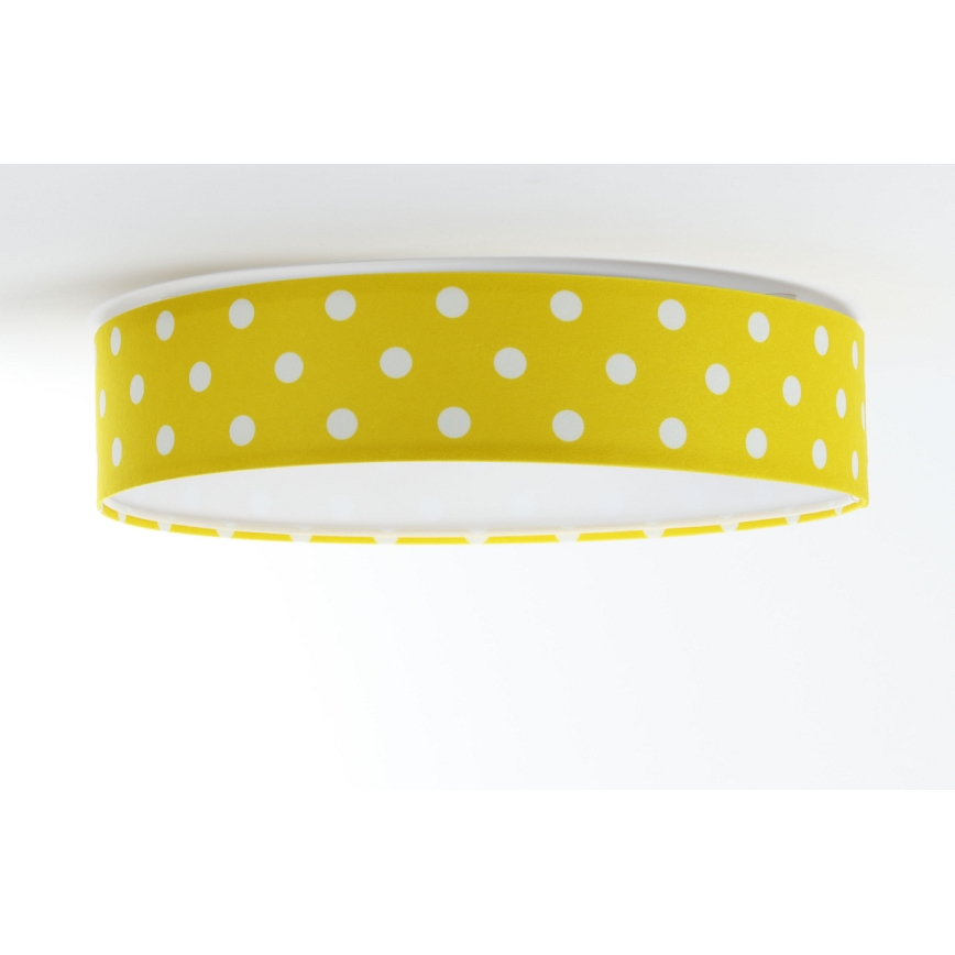 Стельовий LED світильник GALAXY KIDS LED/24W/230V горошок жовтий/білий