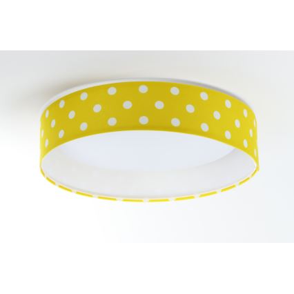 Стельовий LED світильник GALAXY KIDS LED/24W/230V горошок жовтий/білий