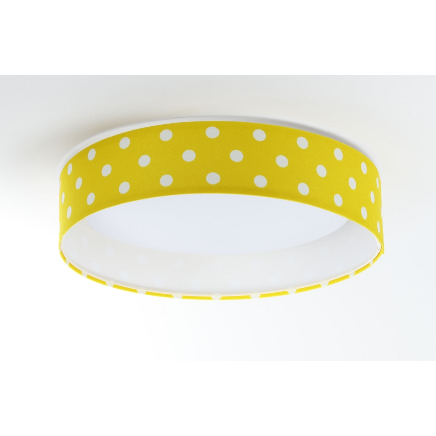 Стельовий LED світильник GALAXY KIDS LED/24W/230V горошок жовтий/білий
