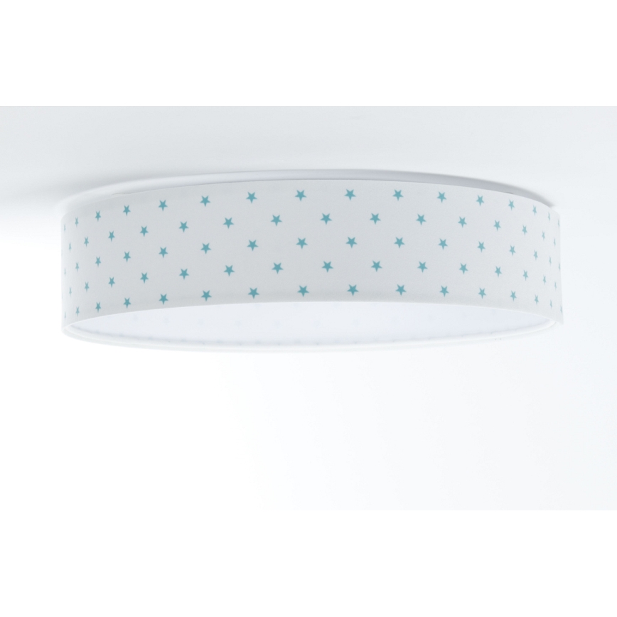 Стельовий LED світильник GALAXY KIDS LED/24W/230V зірочки білий/бірюзовий