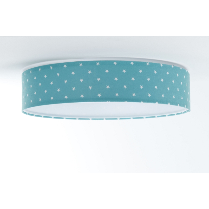 Стельовий LED світильник GALAXY KIDS LED/24W/230V зірочки бірюзовий/білий