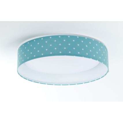 Стельовий LED світильник GALAXY KIDS LED/24W/230V зірочки бірюзовий/білий